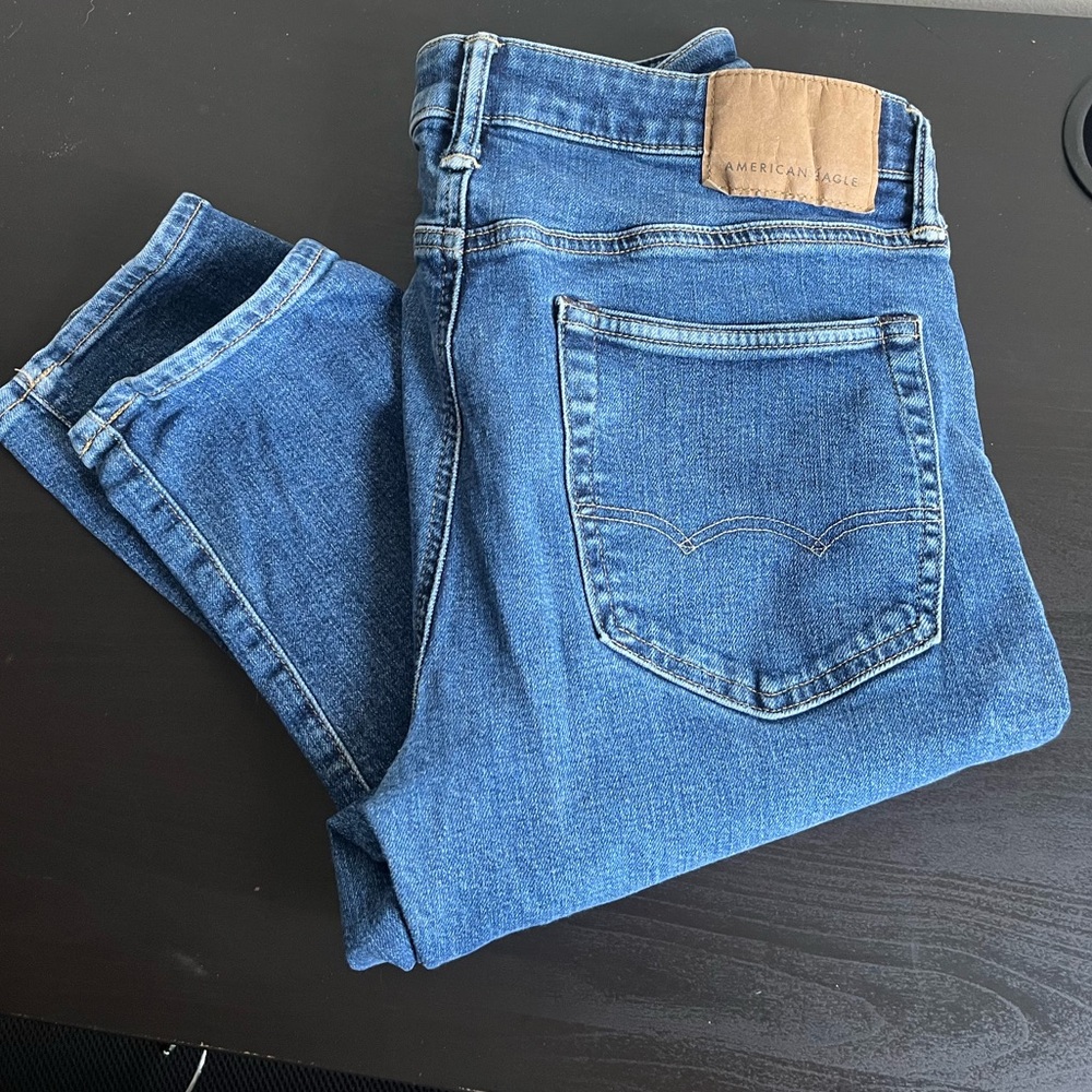 Aerie Men's Classic Blue Straight Jeans